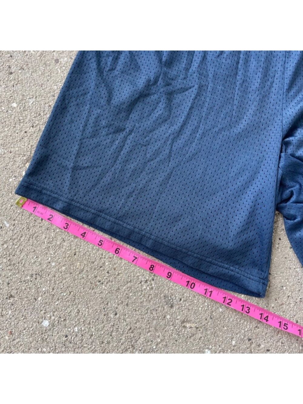 Vintage 90s Nike Jersey Athletic Shorts Navy USA Made Streetwear Men XL 6 inseam - Picture 11 of 13
